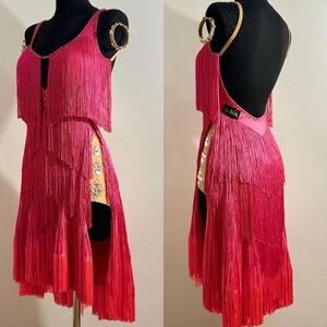 Rhythm / Latin Fringe Dress for Ballroom Dance Competition